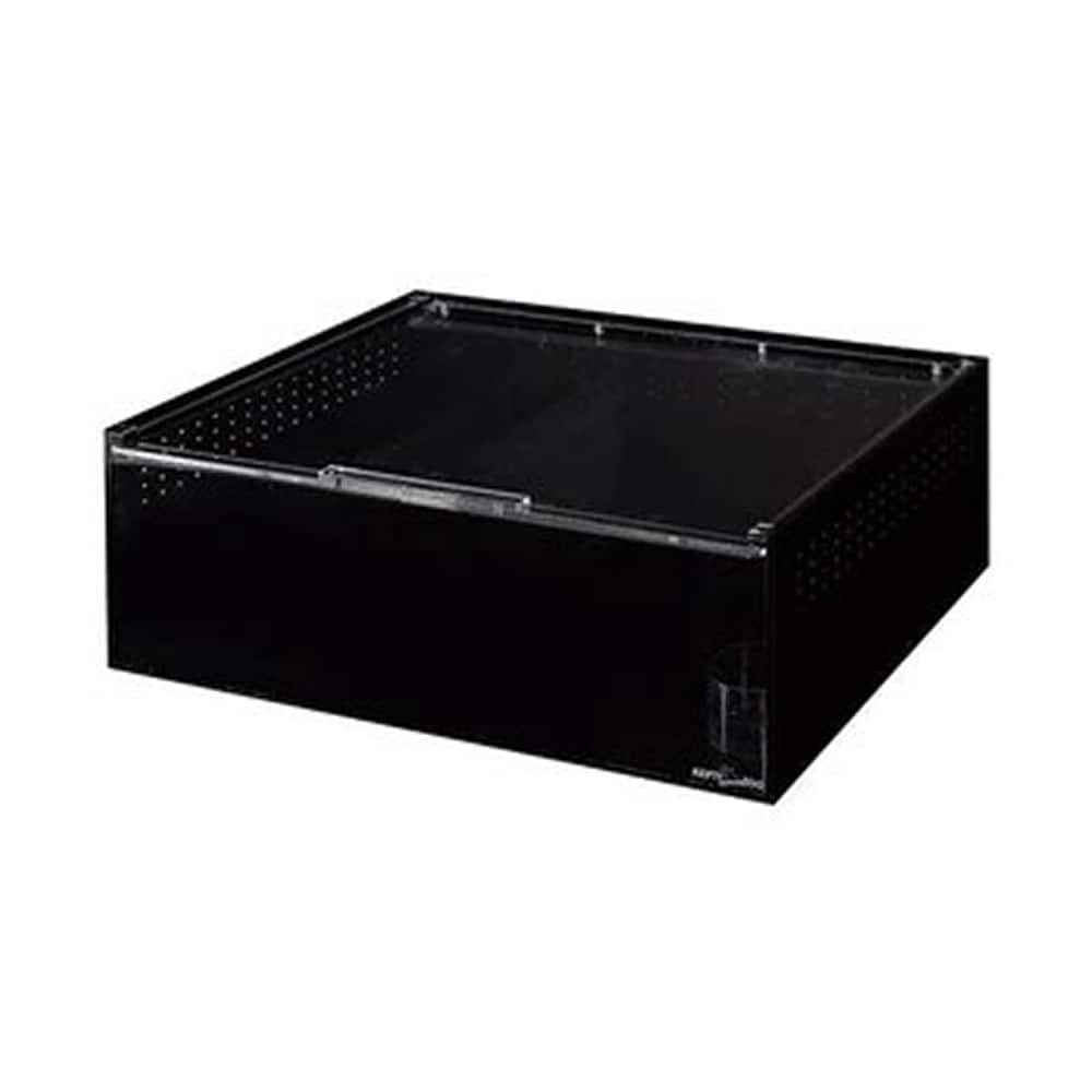 reptizoo – black acrylic habitat – 16” x 12” x 6”